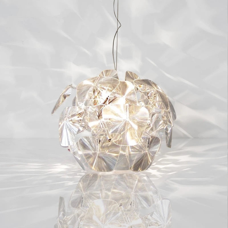 gzmj moderne acrylique led suspension créatif suspension lampe à main - vue 3 sur 6
