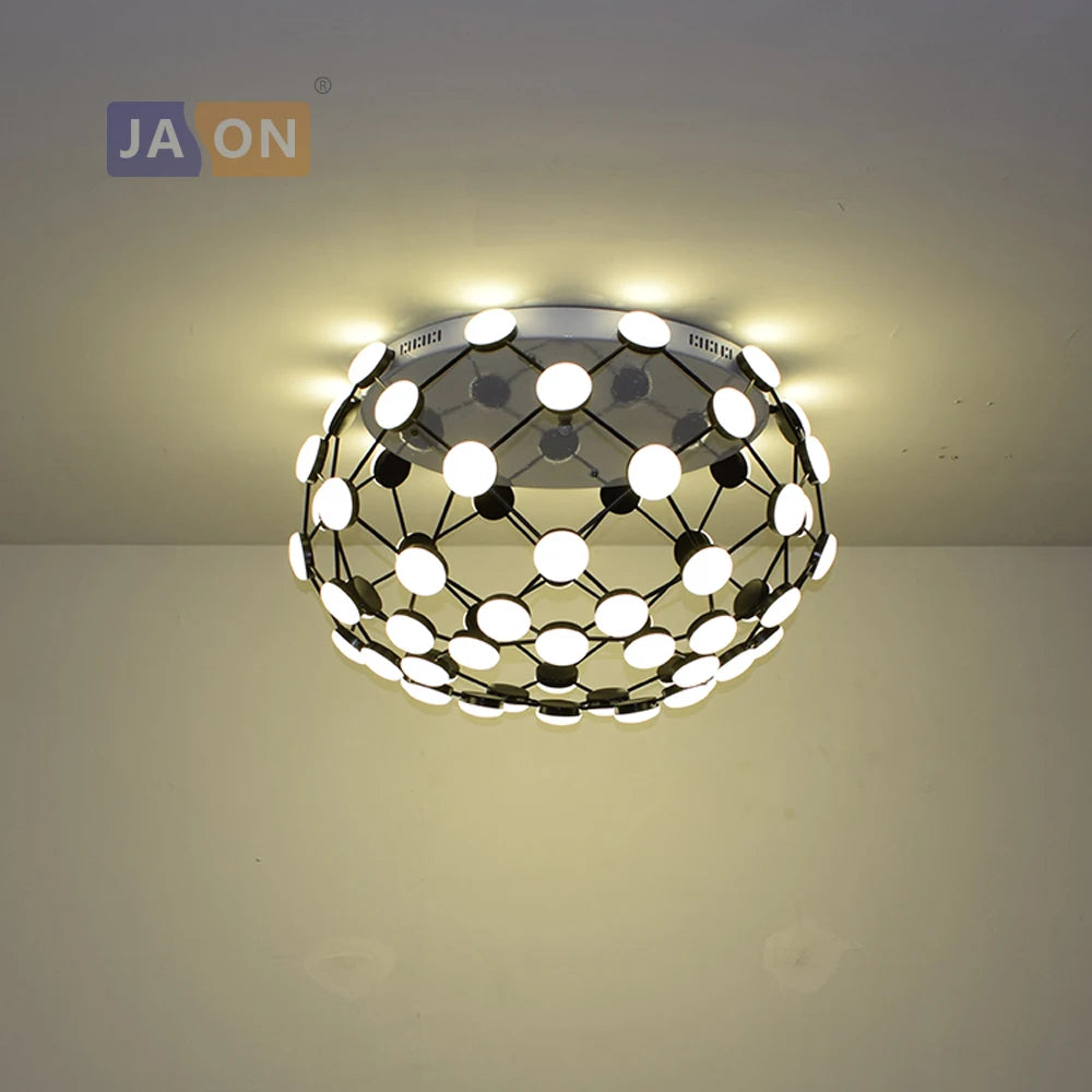 plafonnier led postmoderne en fer acrylique design élégant - vue 3 sur 6