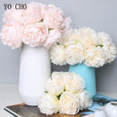 lot de 5 pivoines artificielles pour mariage et décoration intérieure