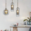 lustre en boule de verre industriel rétro pour loft hôtel restaurant