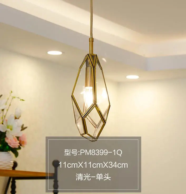 suspension art déco diamant pour éclairage intérieur et extérieur - vue 11 sur 15