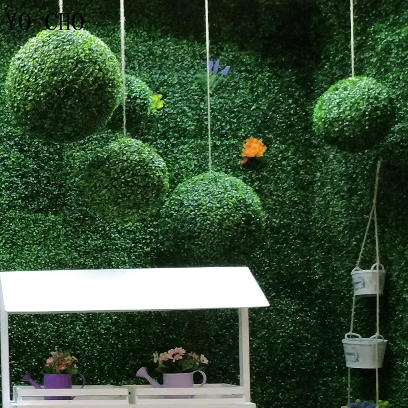 plantes artificielles boule dherbe plastique pour décoration jardin - vue 5 sur 10