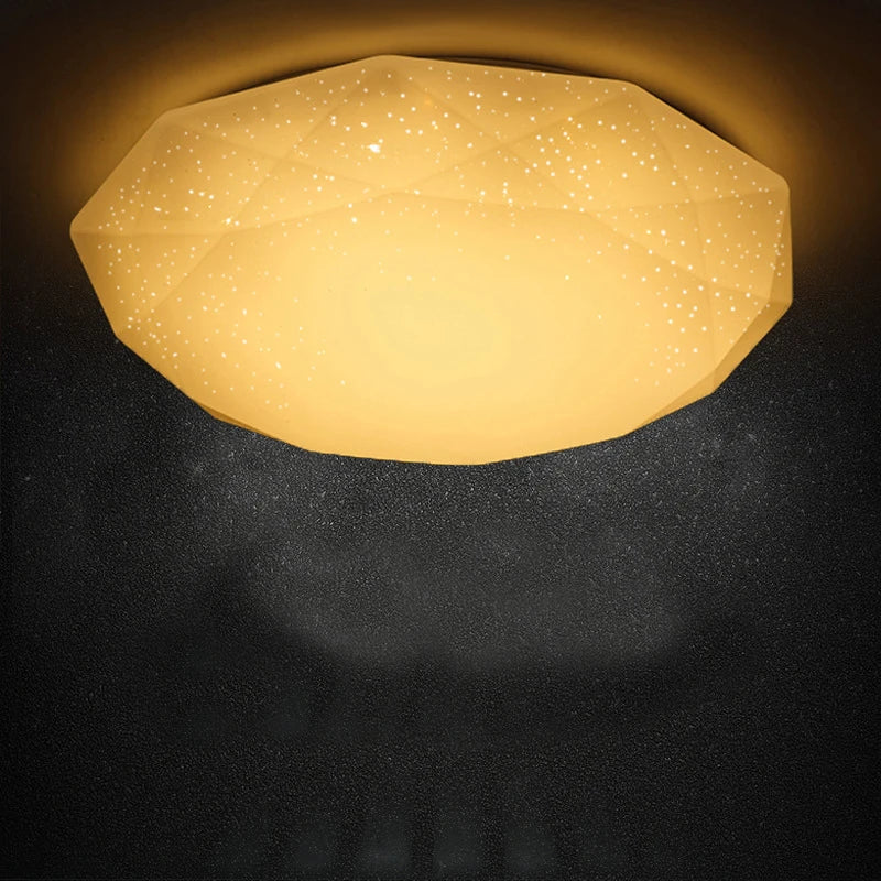Nordischer LED-Deckenleuchte Diamant Sternenhimmel Acryl Modern - vue 4 sur 6