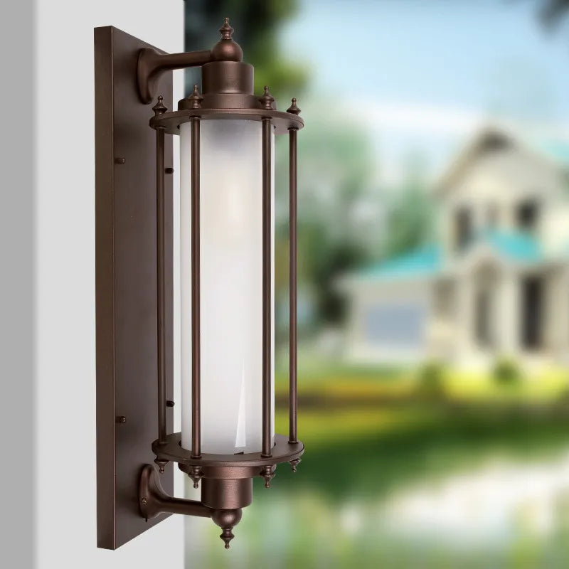 Applique murale extérieure aluminium rouille étanche jardin balcon allée décor - vue 9 sur 8