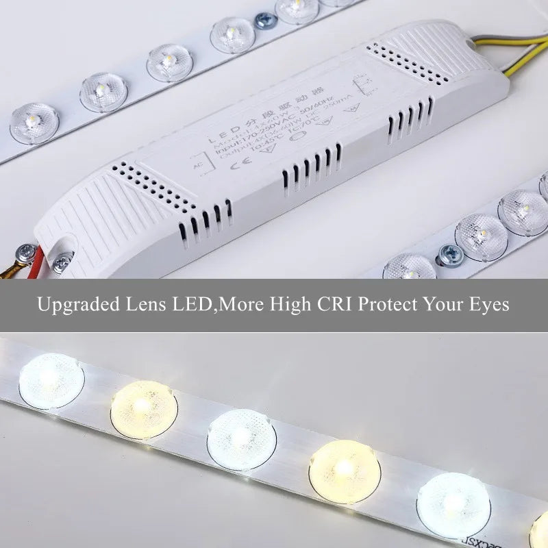 plafonnier led carré surface monté avec télécommande luminaire