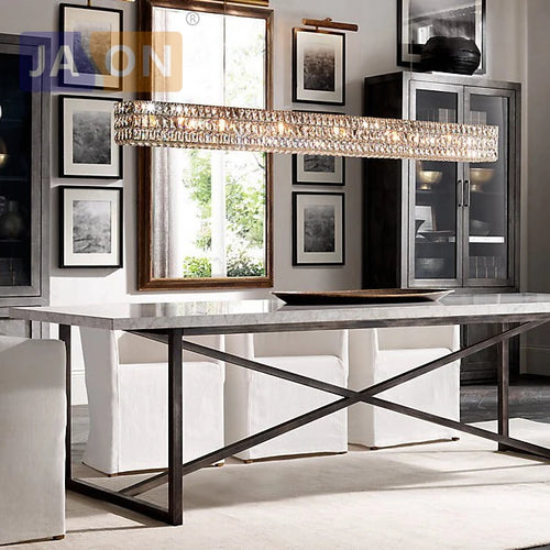 suspension en cristal rétro avec éclairage led élégant