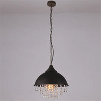 American style loft Vintage K9 crystal pendant light cover luxury lamp for Restaurant pendant lights,E27 Bulb