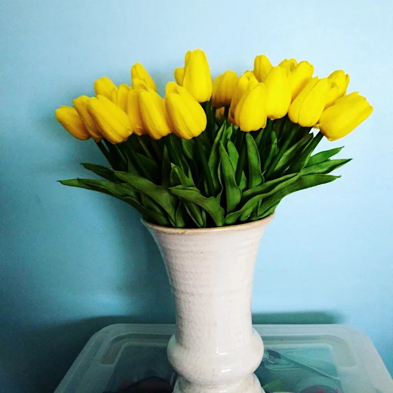 lot de 10 tulipes artificielles pour décoration de mariage et jardin
