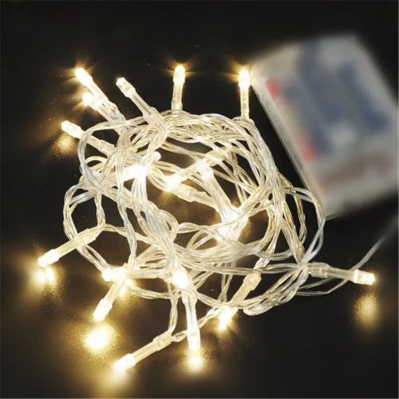 guirlande lumineuse led à piles pour décoration festive et Noël - vue 2 sur 6