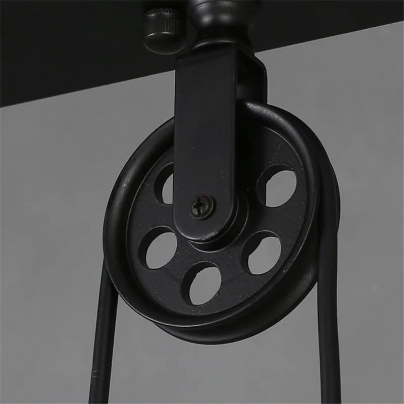 GZMJ Vintage-Pendelleuchte aus Metall im Industriedesign - vue 5 sur 7