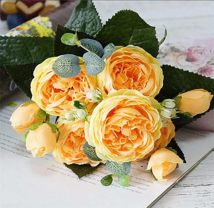 beau bouquet de fleurs artificielles pour mariage et décoration - vue 8 sur 13