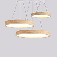 Moderner Kronleuchter aus Holz und Eisen Design Pendelleuchte