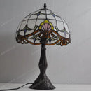 Nachttischlampe im Tiffany-Stil Barock aus geschweißtem Glas mit Metallfuß