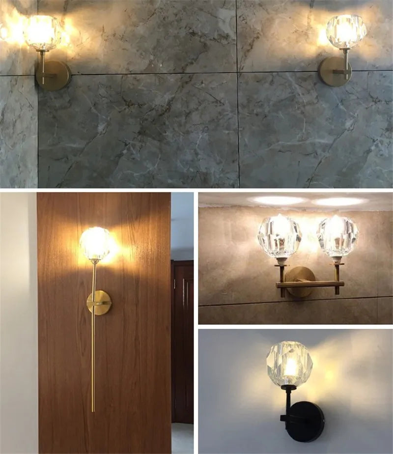 applique murale moderne en verre pour décoration romantique - vue 5 sur 12
