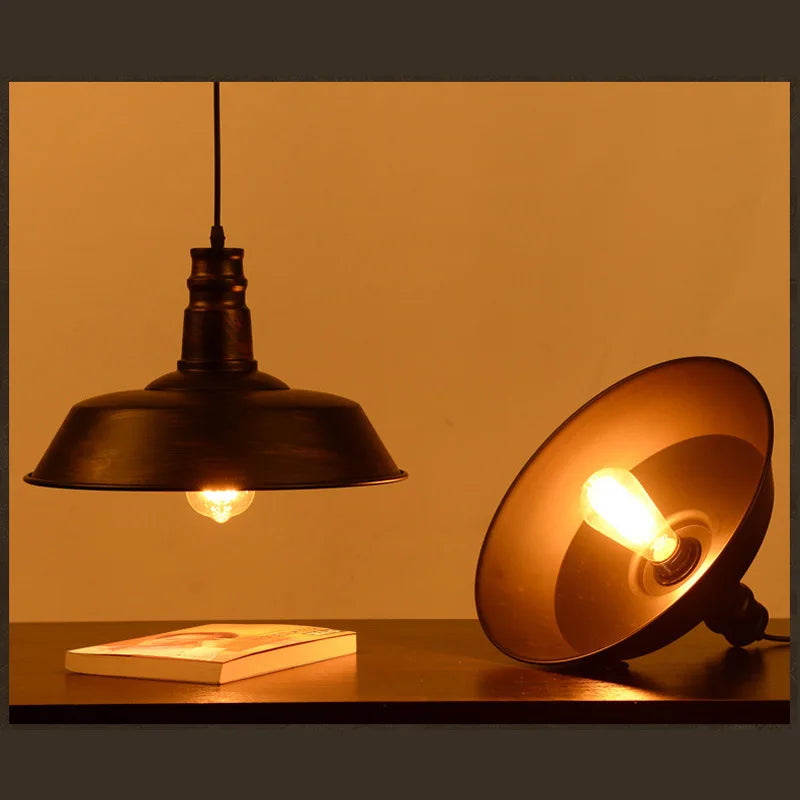 lustre vintage rustique pour bar restaurant café - vue 6 sur 8