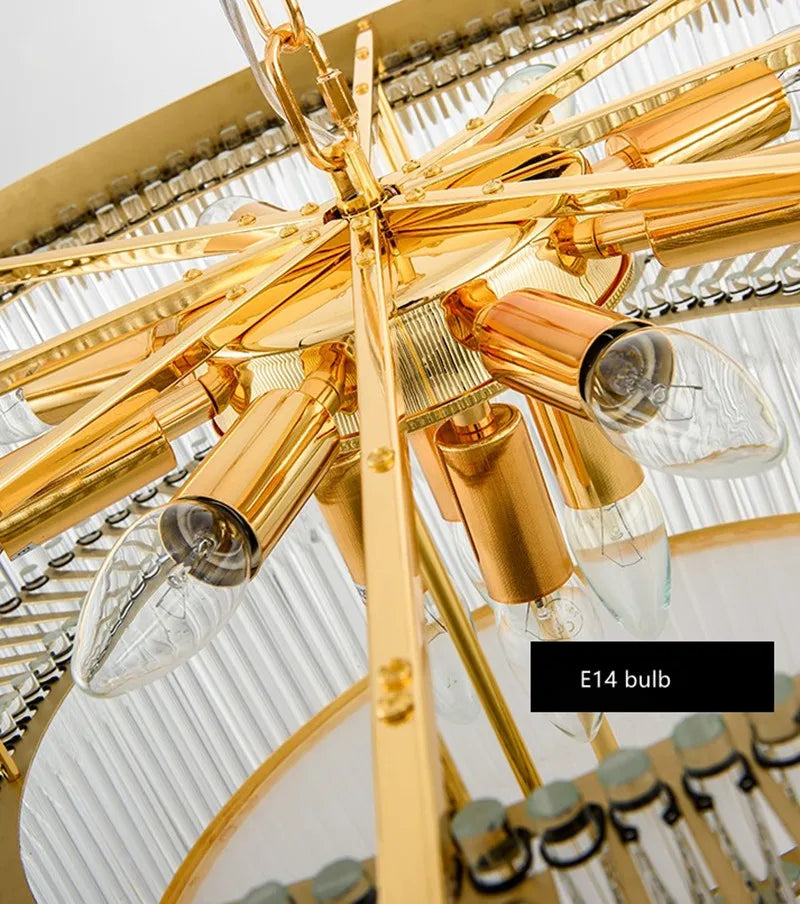 lustre suspendu moderne en verre cristal design élégant - vue 7 sur 6