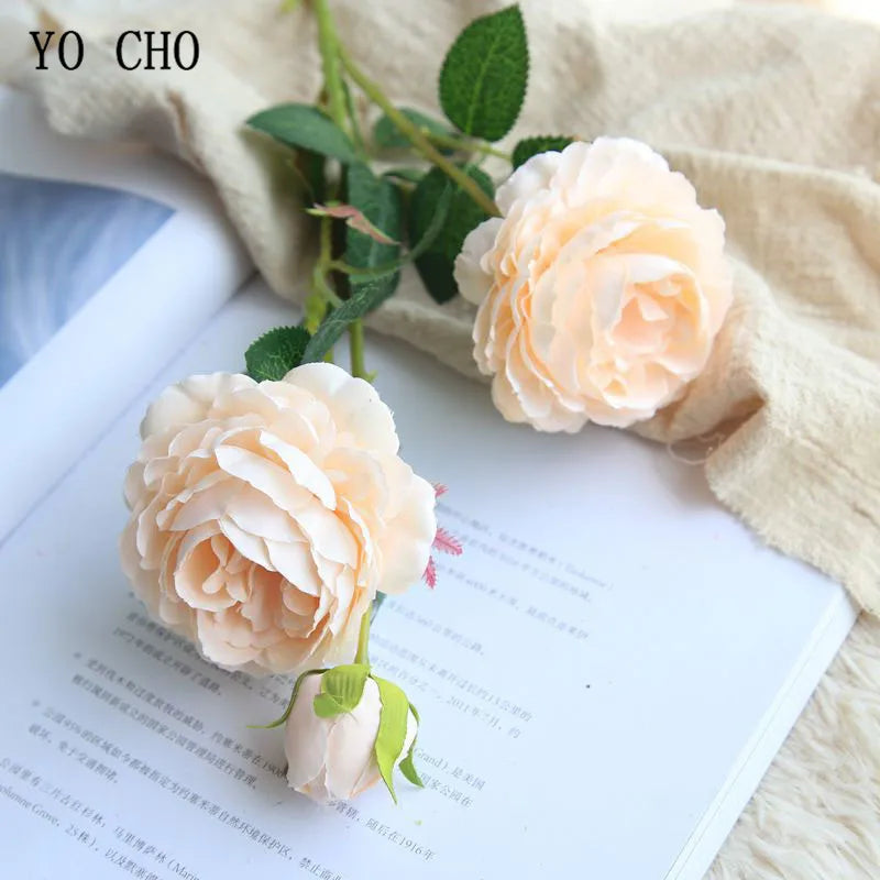 bouquet de fleurs artificielles roses pour décoration de mariage - vue 11 sur 16