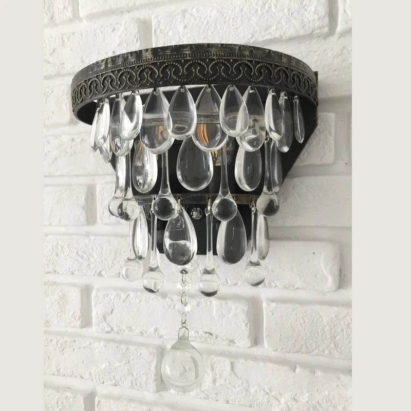 applique murale en cristal rétro pour intérieur et extérieur - vue 4 sur 7