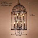lustre vintage en fer forgé style empire cristal