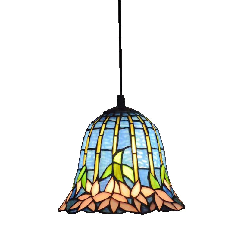 lustre antique européen style nénuphar tiffany pour restaurant et bar - vue 5 sur 5