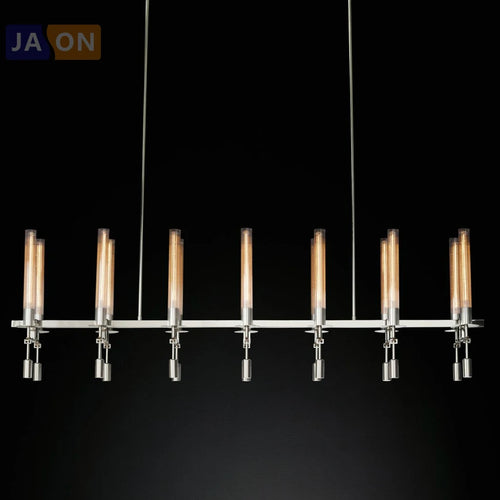 Vintage-Pendelleuchte aus Eisen und Glas mit individuellem Design - vue 4 sur 12