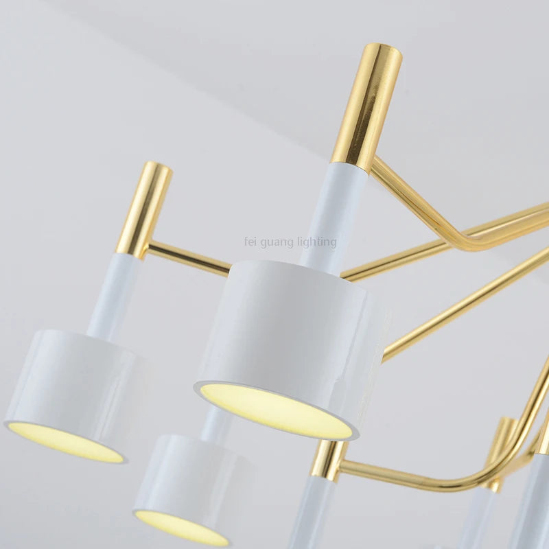 lustre noir postmoderne en métal pour cafés et restaurants - vue 7 sur 10
