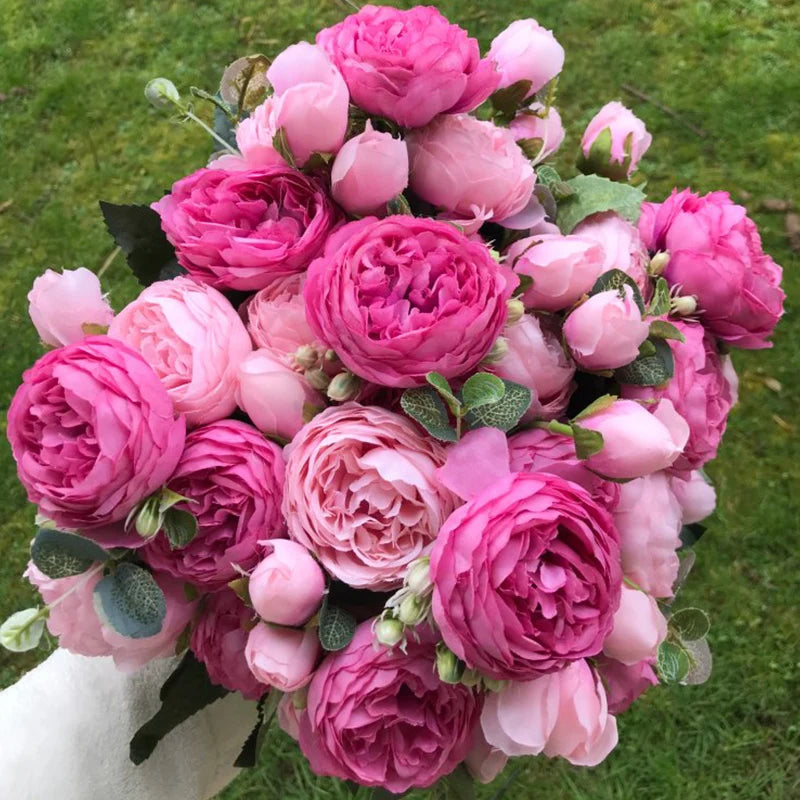 beau bouquet de fleurs artificielles pour mariage et décoration - vue 2 sur 13