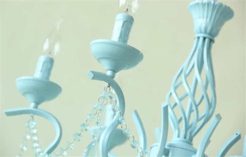 lustre en cristal de fer style pastoral européen élégant et raffiné - vue 6 sur 9