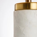 Minimalistische Schreibtischlampe aus marmoriertem Stoff für ein elegantes Interieur