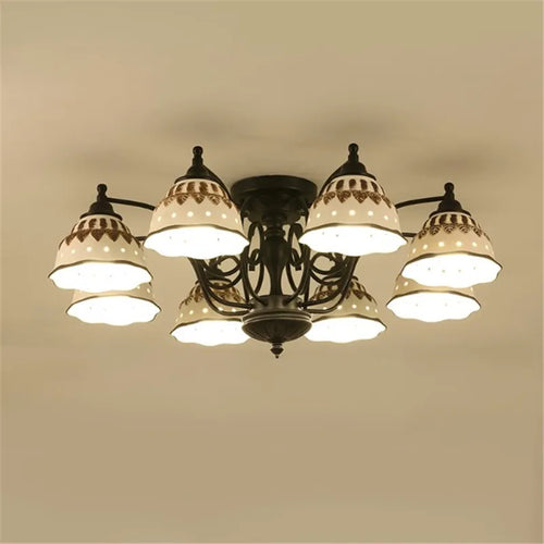 plafonnier moderne en céramique et métal noir design élégant