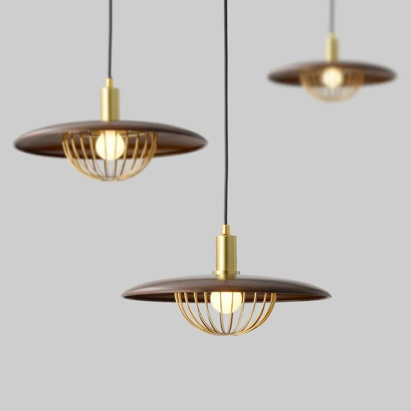 suspension nordique décorative en fer avec led intégrée - vue 4 sur 9