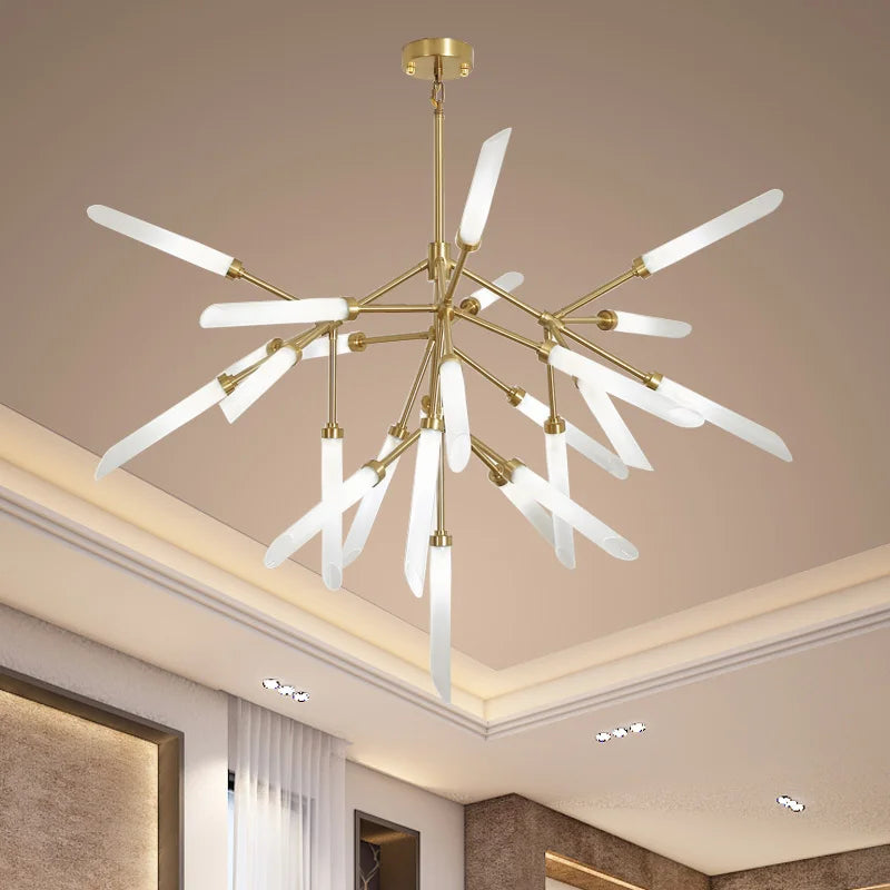 lustre postmoderne simple en forme de branche avec led luminaria - vue 5 sur 5