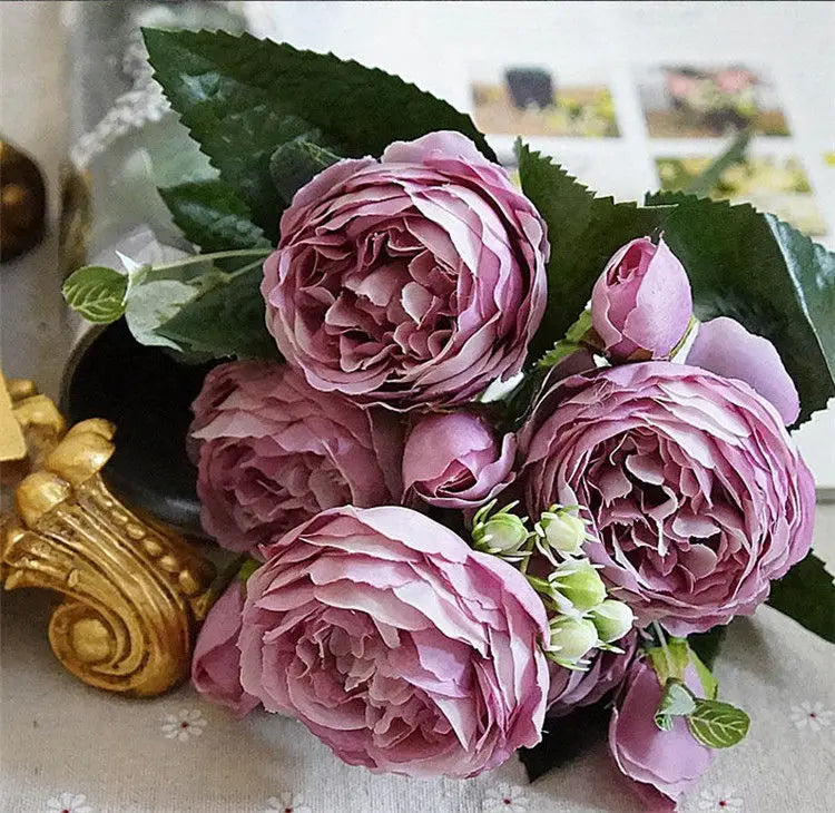 beau bouquet de fleurs artificielles pour mariage et décoration - vue 13 sur 13