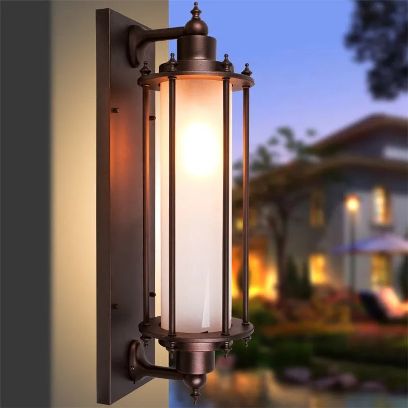 Applique murale extérieure aluminium rouille étanche jardin balcon allée décor - vue 5 sur 8