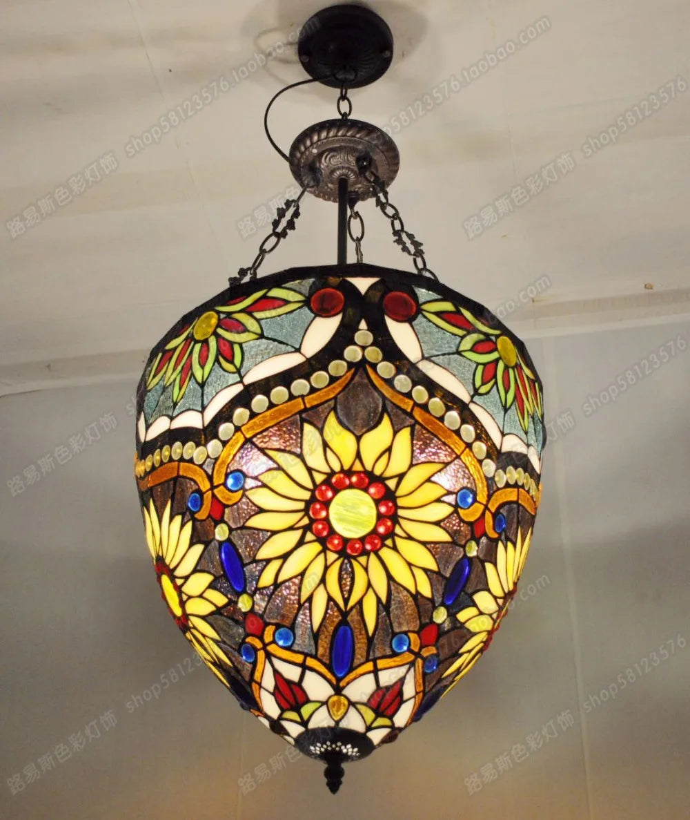 lustre vintage nord-américain créatif en verre design rétro - vue 4 sur 6