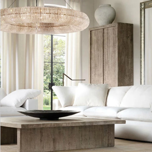 Vintage-Pendelleuchte aus Kristall mit eleganter LED-Beleuchtung - vue 3 sur 6