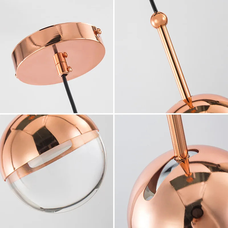 suspension led moderne nordique seeddesign dora en verre pour loft industriel - vue 9 sur 8