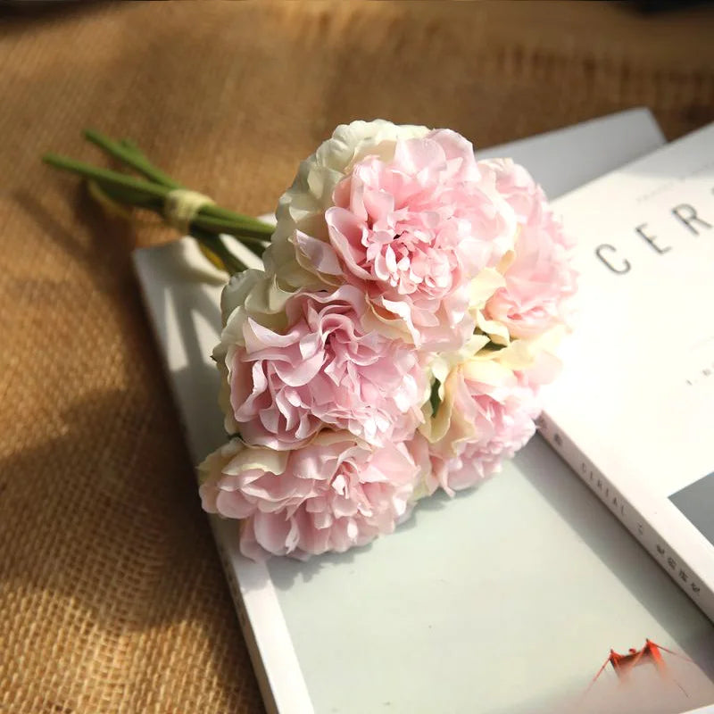 fleurs artificielles hortensias soie pour mariage décoration élégante - vue 12 sur 12