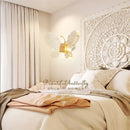 applique murale moderne en forme de bulle de cristal et papillon
