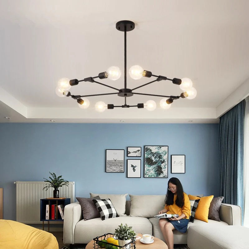 lustre vintage nordique moderne pour restaurant - vue 4 sur 12