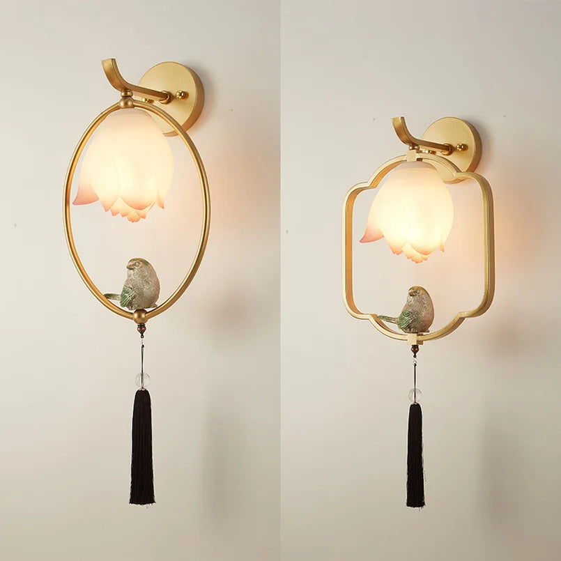 applique murale moderne oiseau personnalités balcon allée couloirs - vue 2 sur 8