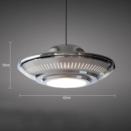 GZMJ Pendelleuchte UFO Modern Metall Plattiert Dekoration - vue 9 sur 8