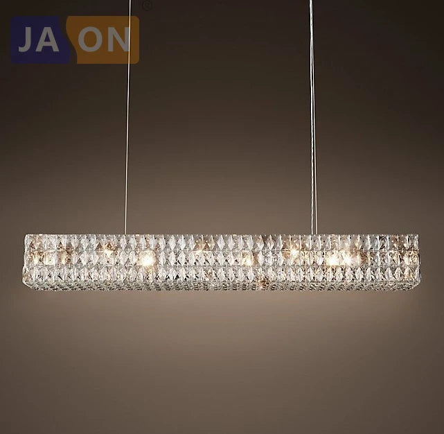 suspension en cristal rétro avec éclairage led élégant - vue 3 sur 6