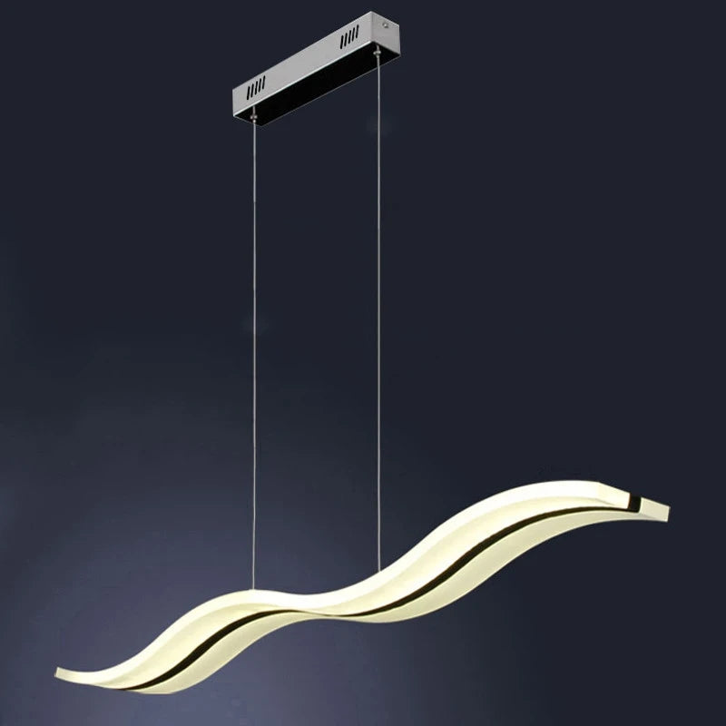 Moderne LED-Pendelleuchte Wellen Design Acryl GZMJ - vue 3 sur 7
