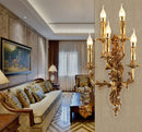 Applique murale Vintage bougie luxueuse applique murale pour hôtel Villa chambre support éclairage appliques murales lumières