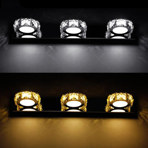 applique murale led moderne en cristal étanche avec pilote ic