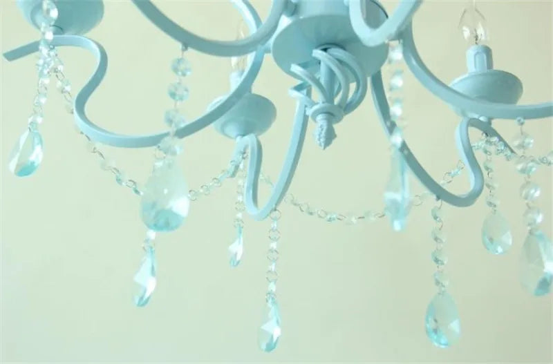 lustre en cristal de fer style pastoral européen élégant et raffiné - vue 7 sur 9