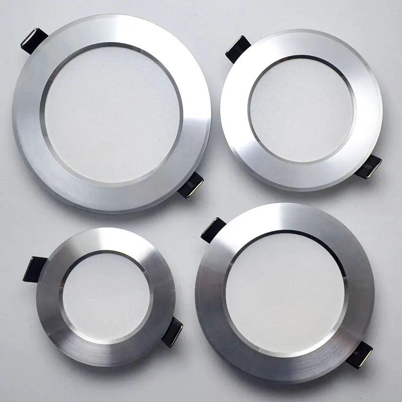 led downlight plafond argenté brillant lumière led - vue 11 sur 17