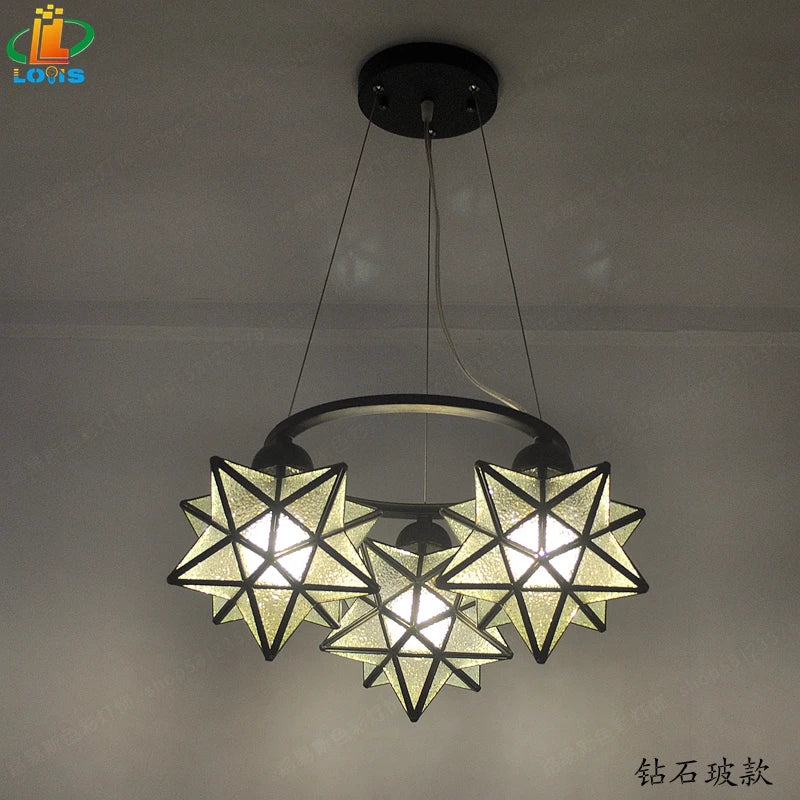 lustre pentacle créatif pour bar restaurant et intérieur - vue 5 sur 9