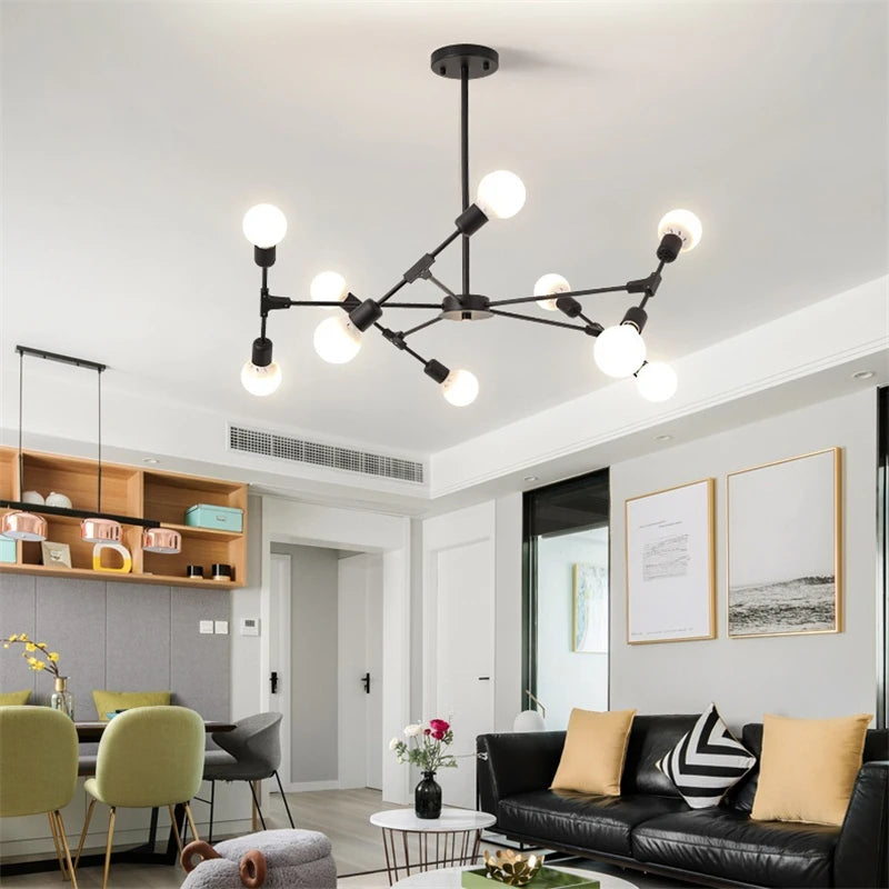 lustre vintage nordique moderne pour restaurant - vue 2 sur 12